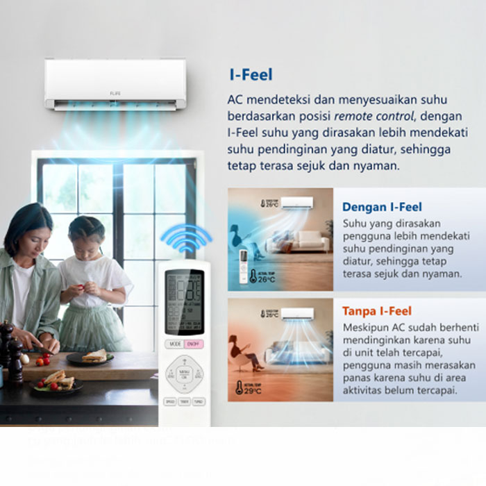 Flife Gree AC Split Standard 1 PK FLOO Series - FAC-09FLOO
